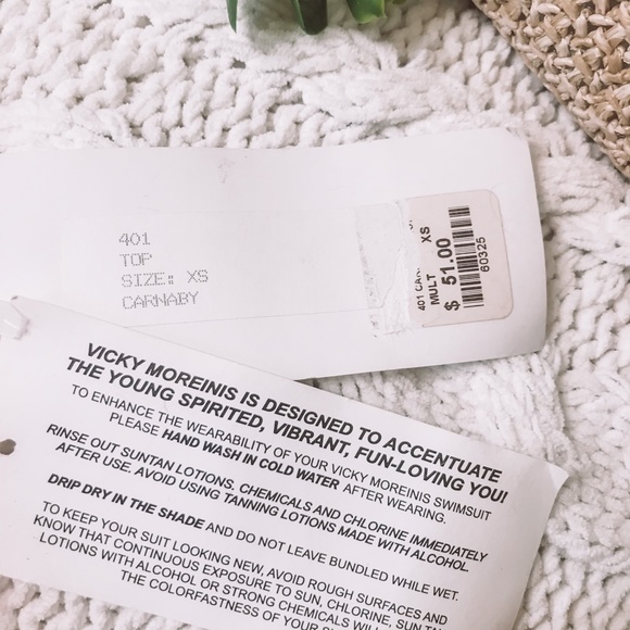 Vicky Moreinis Carnaby Halter Bikini Top XS NWT - Picture 9 of 11